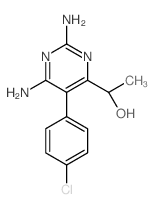 1-[2,6-diamino-5-(4-chlorophenyl)pyrimidin-4-yl]ethanol结构式