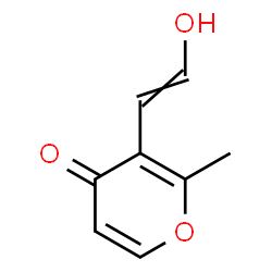 4H-Pyran-4-one, 3-(2-hydroxyethenyl)-2-methyl- (9CI)结构式