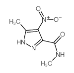 N,5-dimethyl-4-nitro-1H-pyrazole-3-carboxamide结构式