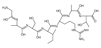 (2S,3R)-2-[[(2S)-2-[[(2S)-2-[[(2S,3S)-2-[[(2S)-2-[[(2S)-2-[(2-aminoacetyl)amino]propanoyl]amino]-3-hydroxypropanoyl]amino]-3-methylpentanoyl]amino]-5-(diaminomethylideneamino)pentanoyl]amino]propanoyl]amino]-3-hydroxybutanoic acid结构式