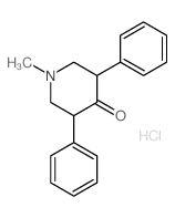 4-Piperidinone,1-methyl-3,5-diphenyl-, hydrochloride (1:1) Structure