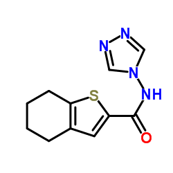 Benzo[b]thiophene-2-carboxamide, 4,5,6,7-tetrahydro-N-4H-1,2,4-triazol-4-yl- structure