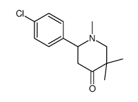 2-(4-chlorophenyl)-1,5,5-trimethylpiperidin-4-one结构式