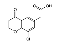 2-(8-chloro-4-oxo-2,3-dihydrochromen-6-yl)acetic acid结构式