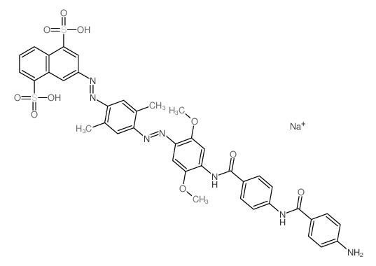 3-[4-[4-[[4-[(4-aminobenzoyl)amino]benzoyl]amino]-2,5-dimethoxy-phenyl]diazenyl-2,5-dimethyl-phenyl]diazenylnaphthalene-1,5-disulfonic acid picture