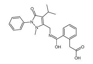 2-[(4-Isopropyl-2-methyl-5-oxo-1-phenyl-3-pyrazolin-3-yl)methylcarbamoyl]phenylacetate Structure