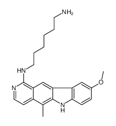 N'-(9-methoxy-5-methyl-6H-pyrido[4,3-b]carbazol-1-yl)hexane-1,6-diamine结构式