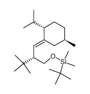 tert-butyl((S)-2-((E)-((2S,5R)-2-isopropyl-5-methylcyclohexylidene)methyl)-3,3-dimethylbutoxy)dimethylsilane Structure