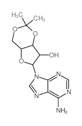 9H-Purin-6-amine,9-[3,5-O-(1-methylethylidene)-b-D-xylofuranosyl]-结构式