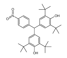 2,6-ditert-butyl-4-[(3,5-ditert-butyl-4-hydroxyphenyl)-(4-nitrophenyl)methyl]phenol结构式