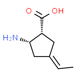 Cyclopentanecarboxylic acid, 2-amino-4-ethylidene-, cis- (9CI) structure