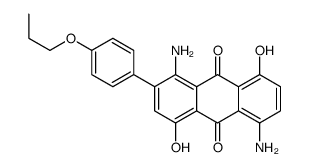 1,5-diamino-4,8-dihydroxy-2-(4-propoxyphenyl)anthracene-9,10-dione Structure