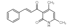 4,6-dimethyl-3-(3-phenyl-2-propenoyl)-2-(1H)pyridone结构式