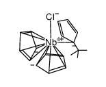 (Cp)2Nb(η-1-(CH3)3CC5H4)Cl结构式