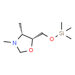 Oxazolidine, 3,4-dimethyl-5-[[(trimethylsilyl)oxy]methyl]-, (4R,5R)-rel- (9CI)结构式