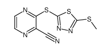 3-[(5-methylsulfanyl-1,3,4-thiadiazol-2-yl)sulfanyl]pyrazine-2-carbonitrile Structure