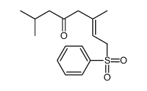8-(benzenesulfonyl)-2,6-dimethyloct-6-en-4-one Structure