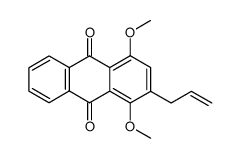 1,4-dimethoxy-2-(prop-2'-enyl)anthraquinone结构式