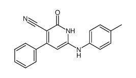2-Oxo-4-phenyl-6-p-tolylamino-1,2-dihydro-pyridine-3-carbonitrile结构式