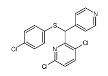 3,6-dichloro-2-[(4-chlorophenyl)sulfanyl-pyridin-4-ylmethyl]pyridine结构式