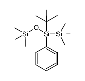 1-tert-butyl-2,2,2-trimethyl-1-trimethylsiloxy-1-phenyl-disilane结构式