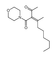 1-morpholin-4-yl-2-octan-2-ylidenebutane-1,3-dione结构式