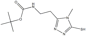 tert-Butyl (2-(5-mercapto-4-methyl-4H-1,2,4-triazol-3-yl)ethyl)carbamate Structure