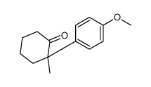 2-(4-methoxyphenyl)-2-methylcyclohexan-1-one结构式