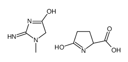 5-oxo-DL-proline, compound with 2-amino-1,5-dihydro-1-methyl-4H-imidazol-4-one (1:1) Structure
