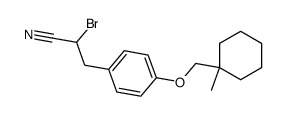 2-bromo-3-[4-(1-methylcyclohexylmethoxy)phenyl]propionitrile结构式