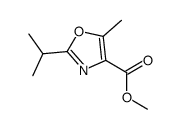 2-isopropyl-5-methyl-oxazole-4-carboxylic acid methyl ester Structure