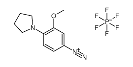 3-methoxy-4-(pyrrolidin-1-yl)benzenediazonium hexafluorophosphate Structure