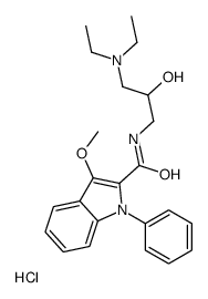 N-[3-(diethylamino)-2-hydroxypropyl]-3-methoxy-1-phenylindole-2-carboxamide,hydrochloride结构式