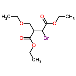 Succinic acid,-alpha--bromo--ba--(ethoxymethyl)-, diethyl ester (4CI) Structure