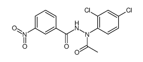 N-acetyl-N-(2,4-dichloro-phenyl)-N'-(3-nitro-benzoyl)-hydrazine结构式