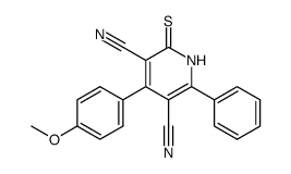 1,2-Dihydro-4-(4-methoxyphenyl)-6-phenyl-2-thioxo-3,5-pyridinedicarbonitrile结构式