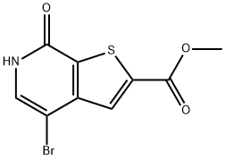 甲基4-溴7-氧-6,7-二氢噻吩并[2,3-C]吡啶-2-羧酸酯结构式