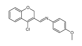 [1-(4-Chloro-2H-chromen-3-yl)-meth-(E)-ylidene]-(4-methoxy-phenyl)-amine结构式