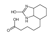 5-(2-oxo-1,3,3a,4,5,6,7,7a-octahydrobenzimidazol-4-yl)pentanoic acid结构式