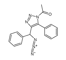 1-[4-[azido(phenyl)methyl]-5-phenyltriazol-1-yl]ethanone Structure