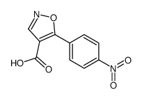 5-(4-nitrophenyl)-1,2-oxazole-4-carboxylic acid结构式