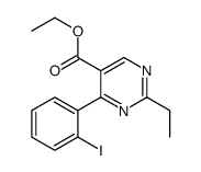 Ethyl 2-ethyl-4-(2-iodophenyl)-5-pyrimidinecarboxylate结构式