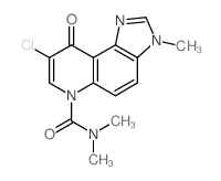 6H-Imidazo[4,5-f]quinoline-6-carboxamide, 8-chloro-3,9-dihydro-N,N,3-trimethyl-9-oxo- structure