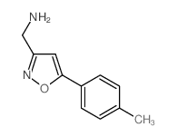 {[5-(4-甲基苯基)异噁唑-3-基]甲基}胺结构式