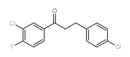 3'-CHLORO-3-(4-CHLOROPHENYL)-4'-FLUOROPROPIOPHENONE结构式