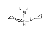 diiodo-(dicyclohexylphosphine)-mercury(II) Structure