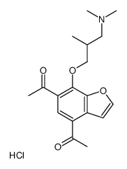 1-[6-acetyl-7-[3-(dimethylamino)-2-methylpropoxy]-1-benzofuran-4-yl]ethanone,hydrochloride结构式