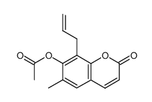 6-methyl-7-acetoxy-8-allylcoumarin Structure