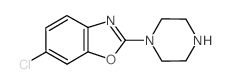 6-氯-2-哌嗪-1-基-1,3-苯并噁唑结构式