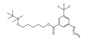 5-(tert-butyldimethylsilyloxy)pent-1-yl 3-isothiocyanato-5-(trifluoromethyl)benzoate结构式